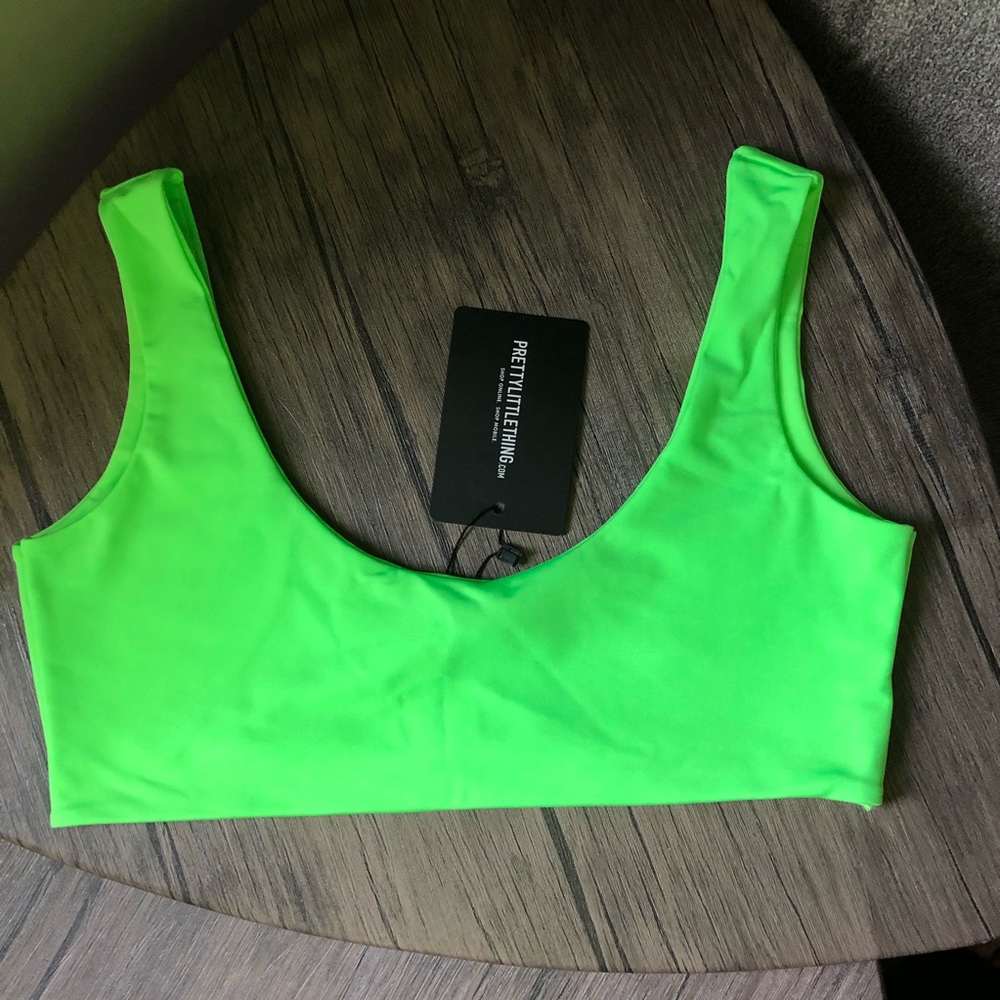Neon Green Bikini Top